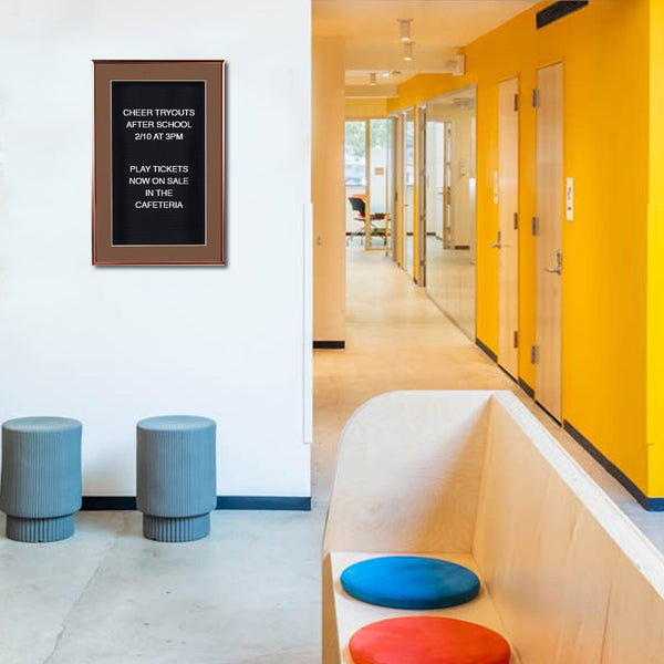 SwingFrame Designer Metal Framed Letter Board with LED Lighting and Six Standard Sizes + Custom Sizes