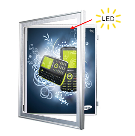 Designer SwingFrame LED Backlit Poster Light Boxes with Swing Open Metal Frame Profile in 15+ Sizes