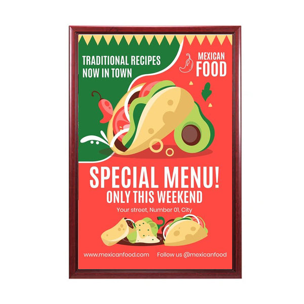 12x24 Wood Frame (353) Poster Display SwingFrames