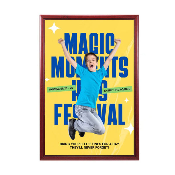 18x24 Wood Frame (353) Poster Display SwingFrames