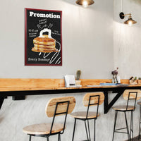 SwingFrame 36x48 Poster Frame with Elegant Wood Profile #353 | Swing Open, Quick Change Display Frame in 9 Finishes