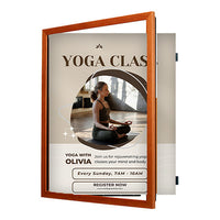 SwingFrame 24x36 Wood Poster Frame with #361 Wood Profile | Swing Open Changeable Framing System 10 Finishes