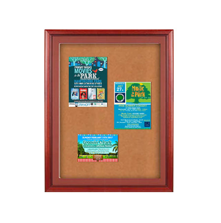 Designer Wood 27" x 39" Enclosed Bulletin Board SwingFrames
