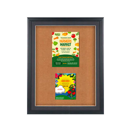 Designer Wood 24" x 48" Enclosed Bulletin Board SwingFrames