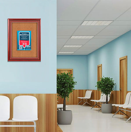 Designer Wood 30" x 40" Enclosed Bulletin Board SwingFrames