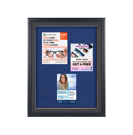 Designer Wood 42" x 42" Enclosed Bulletin Board SwingFrames