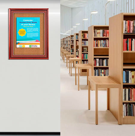 Designer Wood 42" x 42" Enclosed Bulletin Board SwingFrames