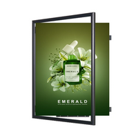 11x17 Poster Frame | Classic Metal SwingFrame Wide-Face Poster Display with 1-Inch-Wide Profile } Swing Open Quick Change