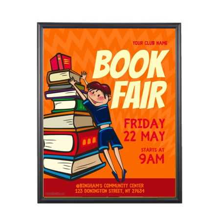 12x24 Poster SwingFrame Wide-Face Classic 1-inch Wide Metal Frame - Swings Open for Quick Changes