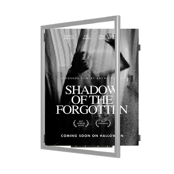 27x40 Poster Frame | SwingFrame, Swing Open, Wide-Face Metal Poster Display in 4 Finishes