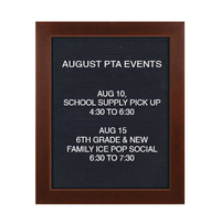 SwingFrame Designer Wide-Wood Letter Board | Wall Mount, Swing Open Enclosed Letter Board Display Frame in 7 Sizes and Custom