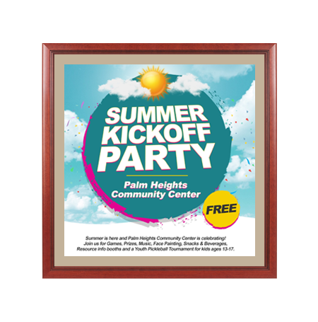 Wood 353 Poster Display SwingFrames 12x12 with Matboard