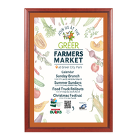 Wood 353 Poster Display SwingFrames 12x16 with Matboard