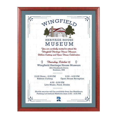 Wood 353 Poster Display SwingFrames 16x20 with Matboard