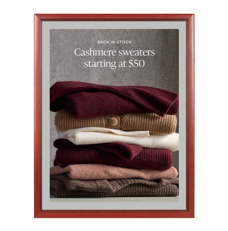 Wood 353 Poster Display SwingFrames 20x26 with Matboard