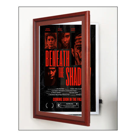 SwingFrame Wood 353 Poster Display Frame 36x48 with Decorative Matboard