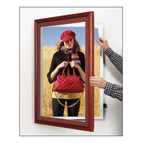 Wood 353 Poster Display SwingFrames 12x24 with Matboard