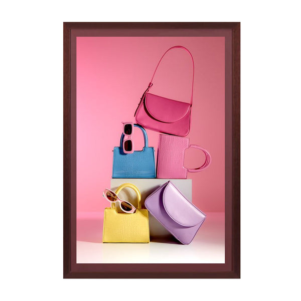Wood 361 Poster Display SwingFrames 11x17 With Matboard
