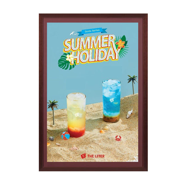 Wood 361 Poster Display SwingFrames 24x24 With Matboard