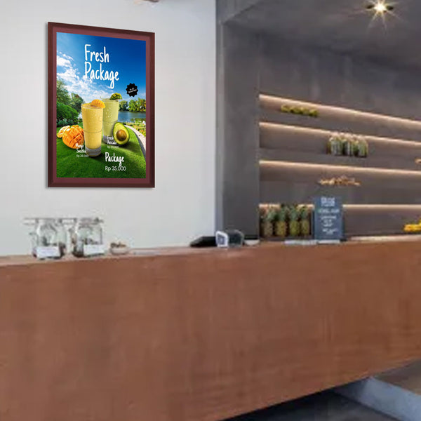 Wood 361 Poster Display SwingFrames 24x32 With Matboard