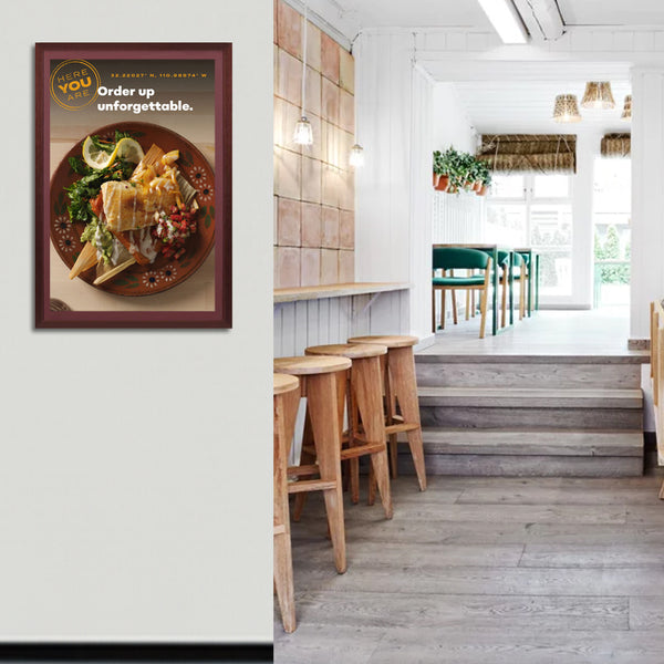 Wood 361 Poster Display SwingFrames 24x48 With Matboard