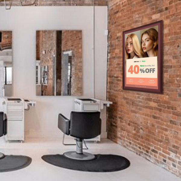 Wood 361 Poster Display SwingFrames 22x34 With Matboard