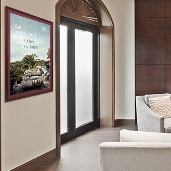 SwingFrame Wood 361 Poster Display Frame 36x48 with Matboard Border
