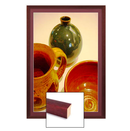 Swing Open, Quick Change SwingFrame Poster Display Frames with Elegant Wood #361 Profile and Matboard Border in 40+ Sizes