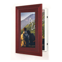 SwingFrame Wood #362 Poster Display Frame 36x48 with Matboard, Quick Change, Swing Open Frame