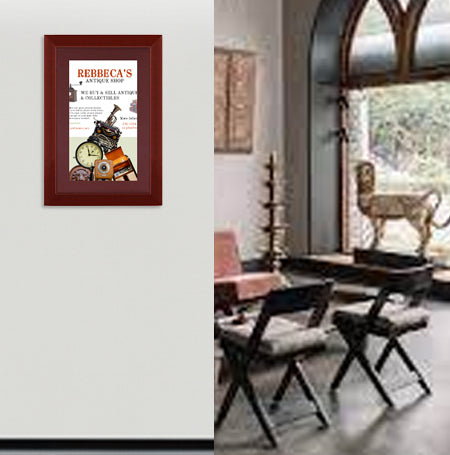 Wood Frame #362 Poster Display SwingFrames with Matboard Border, Swing Open, Quick Change Poster Frame in 45+ Sizes + Custom Sizes