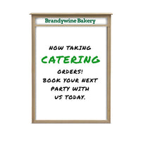 40" x 60" Outdoor Message Center - Magnetic White Dry Erase Board with Header