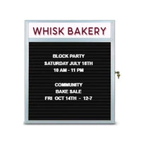 Slim Style Enclosed Felt Letter Boards with Radius Edge and Free Message Header