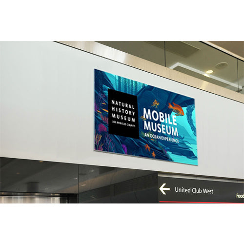 These 30 x 40 Silicone Edge Graphic (SEG) Slim Wall Mount Frames are Ideal in a Multitude of Applications (Shown in a Transportation Hub)