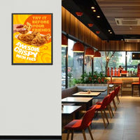 24x24 Poster Clip Frames with Slim 1" Wide Aluminum Snap Open Frame Profile in Silver & Black Finishes