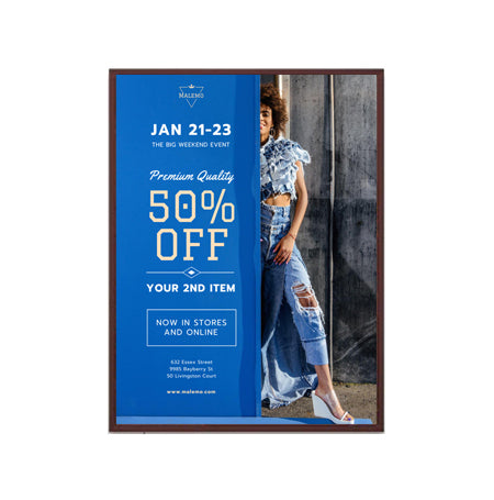 SwingSnaps LED Lighted Poster Snap Frames for 12x20 Graphics | 1 1/4" Wide