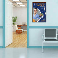 18x24 Wood Poster Snap Frame | SwingSnap 1 1/4" Wide Faux Wood Frame Profile in Three Finishes