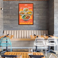 24x48 Wood Poster Snap Frame | SwingSnap 1 1/4" Wide Frame Profile in Three Faux Wood Finishes