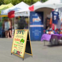 A-Frame 36x60 Sign Holder | WOOD Snap Frame 1 1/4" Wide