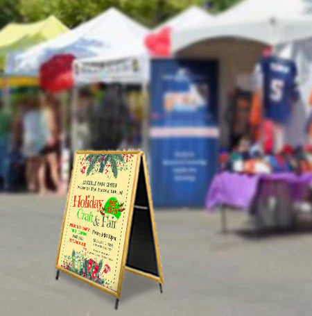A-Frame 36x60 Sign Holder | WOOD Snap Frame 1 1/4" Wide