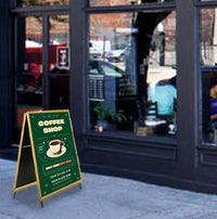 A-Frame 36x36 Sign Holder | WOOD Snap Frame 1 1/4" Wide