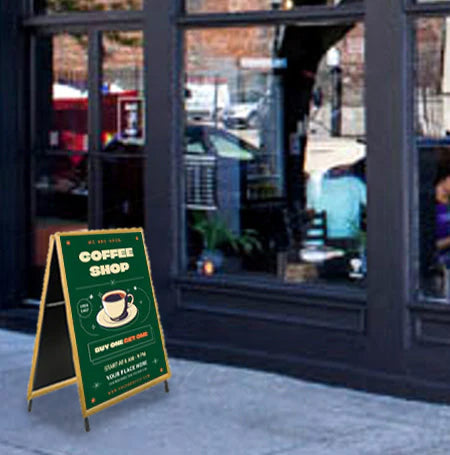 A-Frame 36x36 Sign Holder | WOOD Snap Frame 1 1/4" Wide