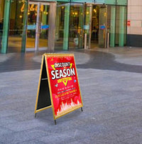 A-Frame 48x60 Sign Holder | WOOD Snap Frame 1 1/4" Wide