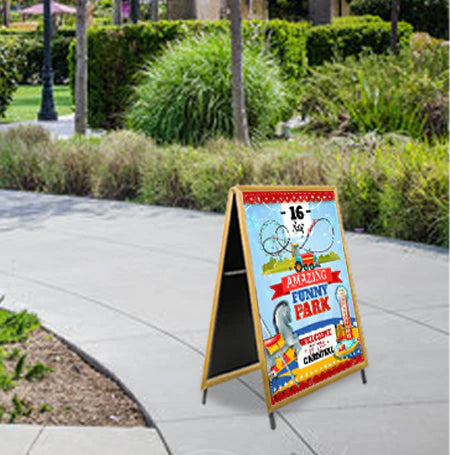 A-Frame 18x24 Sign Holder | WOOD Snap Frame 1 1/4" Wide