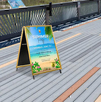 A-Frame 24x60 Sign Holder | WOOD Snap Frame 1 1/4" Wide