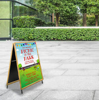 A-Frame 36x60 Sign Holder | WOOD Snap Frame 1 1/4" Wide