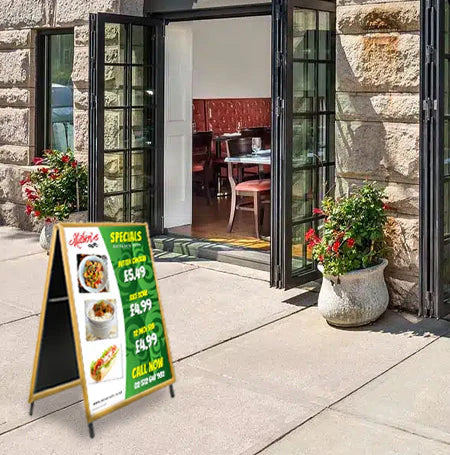 A-Frame 36x42 Sign Holder | WOOD Snap Frame 1 1/4" Wide