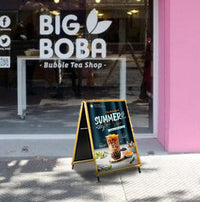 A-Frame 40x60 Sign Holder | WOOD Snap Frame 1 1/4" Wide
