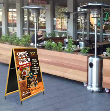 A-Frame 12x24 Sign Holder | WOOD Snap Frame 1 1/4" Wide