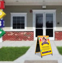 A-Frame 30x30 Sign Holder | WOOD Snap Frame 1 1/4" Wide