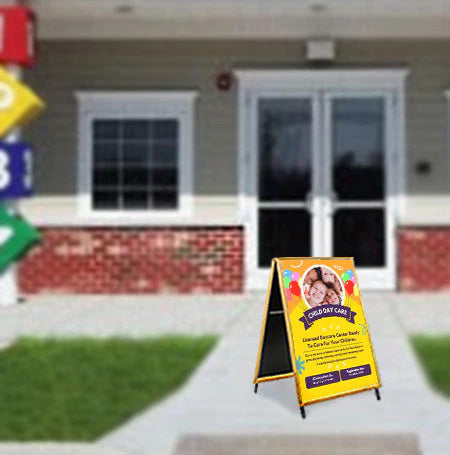 A-Frame 30x30 Sign Holder | WOOD Snap Frame 1 1/4" Wide